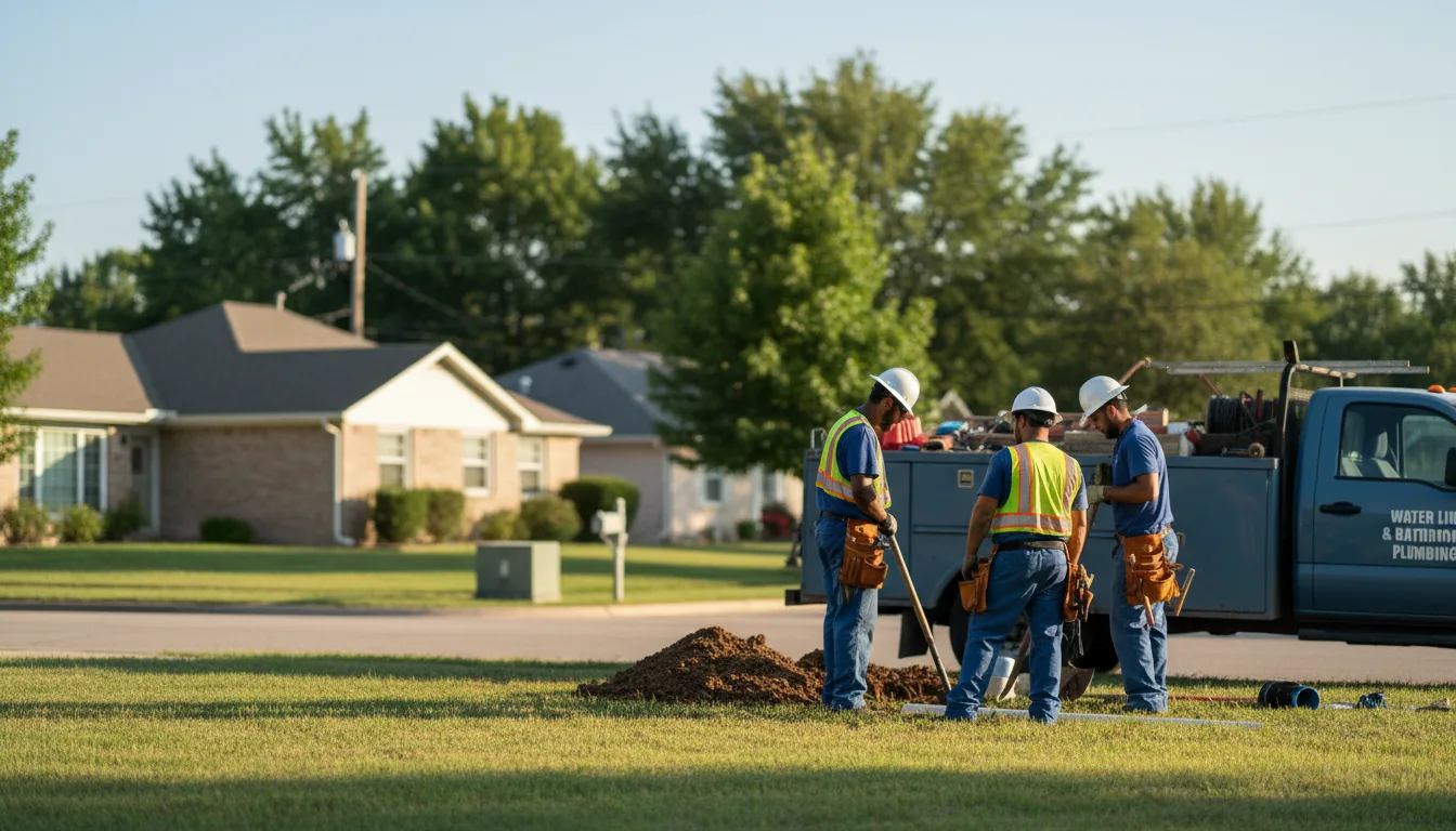 Residential water line and bathroom plumbing service in Haslett, MI